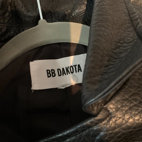 BB Dakota Black Floral Embroidered Moto Faux Leather Jacket - Picture 9 of 13